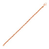 14k Rose Gold 7 1/2 inch Braid Link Bracelet